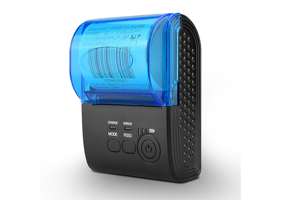 China Mini draagbare thermische printer met blauwe tanden Fotobonprinter met papiercabine van 58 mm x 50 mm leverancier